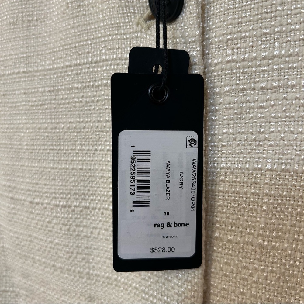 rag & bone Amaya Crop Jacket in Ivory Size 10 - Picture 7 of 9